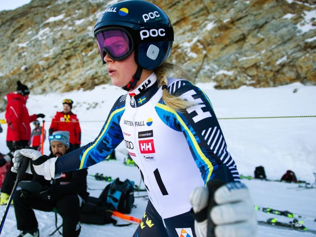Skifahrerin. Skifahrerin.