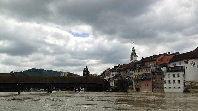 Schwarze Wolken über Olten. Schwarze Wolken über Olten.