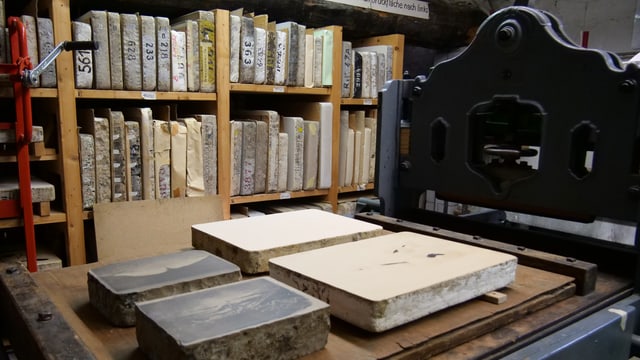 Steinplatten auf Druckwerkstatt Steinplatten auf Druckwerkstatt