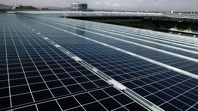 Solaranlage auf dem Stade de Suisse Wankdorf. Solaranlage auf dem Stade de Suisse Wankdorf.
