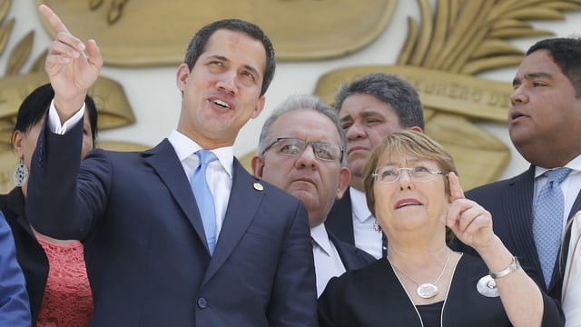 Juan Guaidó und Michelle Bachelet Juan Guaidó und Michelle Bachelet