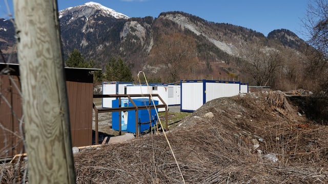 Container des Asyl-Minimalzentrums Waldau in Landquart.