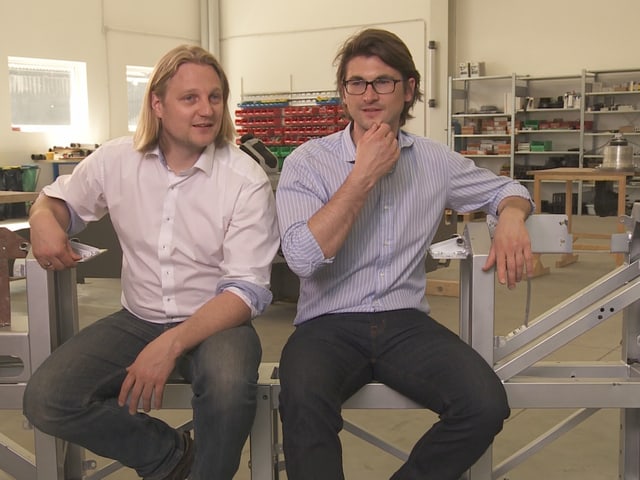 Die Erfinder des Systems Leo Meirer (li.) und Rupert Koch in ihrer Werkhalle. Die Erfinder des Systems Leo Meirer (li.) und Rupert Koch in ihrer Werkhalle.
