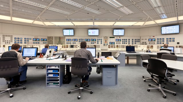 Kontrollraum im AKW Mühleberg. Kontrollraum im AKW Mühleberg.