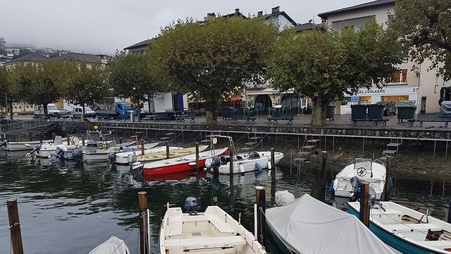 Blick auf die Uferpromenade in Ascona. Blick auf die Uferpromenade in Ascona.