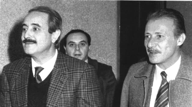 Die zwei Mafiajäger Giovanni Falcone und Paolo Borsellino. Die zwei Mafiajäger Giovanni Falcone und Paolo Borsellino.