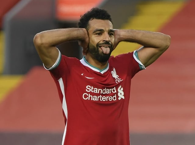 Mohamed Salah erzielt gegen Leeds einen Hattrick. Mohamed Salah erzielt gegen Leeds einen Hattrick.