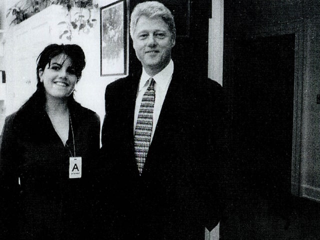 Bill Clinton und Monica Lewinsky, 1995 Bill Clinton und Monica Lewinsky, 1995
