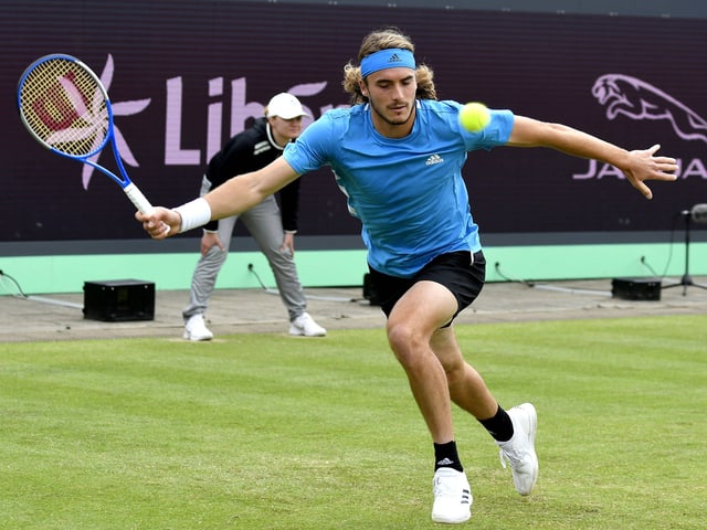 Stefanos Tsitsipas in s'Hertogenbosch. Stefanos Tsitsipas in s'Hertogenbosch.
