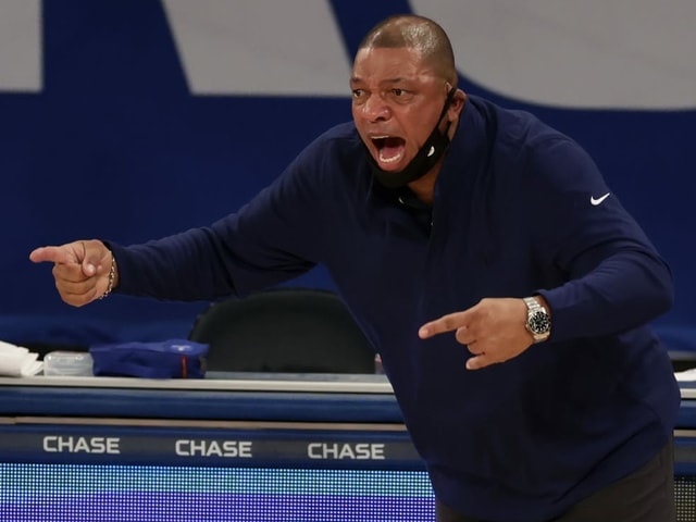 Doc Rivers, Trainer der Philadelphia 76ers. Doc Rivers, Trainer der Philadelphia 76ers.