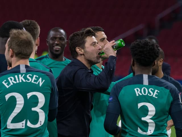 Mauricio Pochettino und seine Spieler. Mauricio Pochettino und seine Spieler.