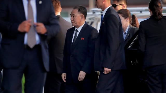 Kim Yong Chol trifft in New York ein Kim Yong Chol trifft in New York ein