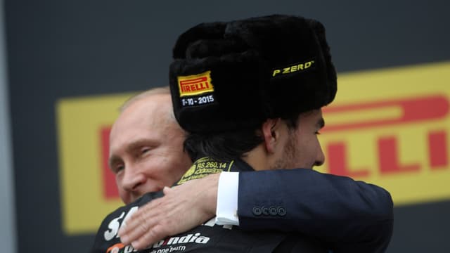 Auch Russlands Präsident Wladimir Putin freute sich mit Sergio Perez. Auch Russlands Präsident Wladimir Putin freute sich mit Sergio Perez.