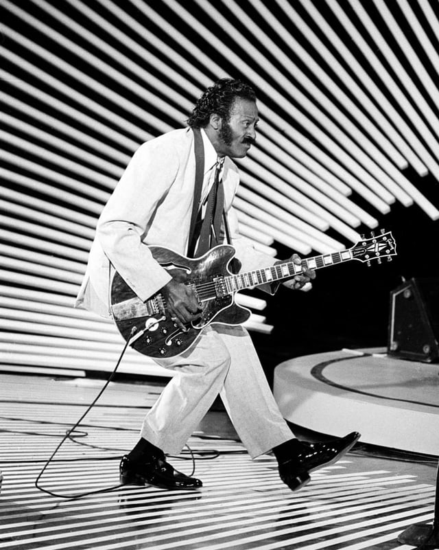 Ein Foto von Chuck Berry, von 1980. Ein Foto von Chuck Berry, von 1980.
