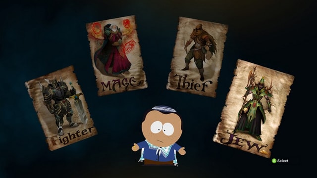 Die Auswahl der Charakter-Klassen im Game «The Stick of Truth» Die Auswahl der Charakter-Klassen im Game «The Stick of Truth»