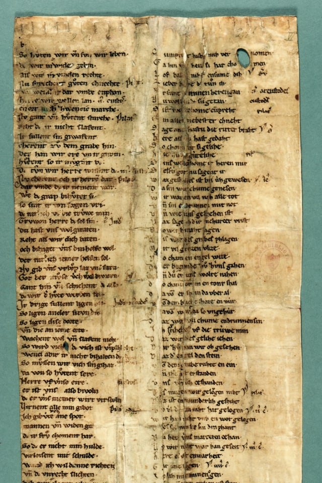 Altes Pergamentpapier mit Text. Altes Pergamentpapier mit Text.