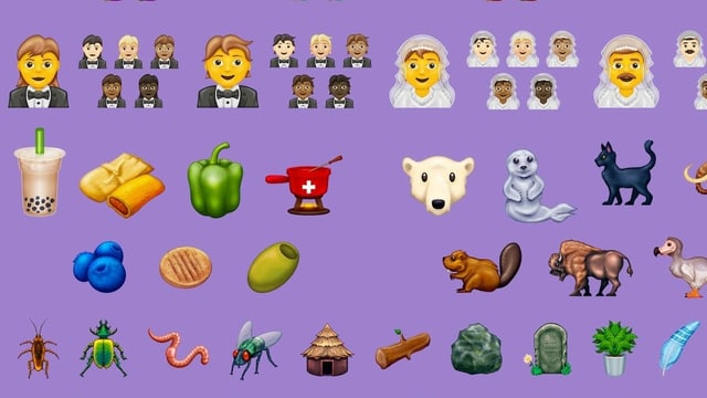 Neue Emojis mit Fondue. Neue Emojis mit Fondue.