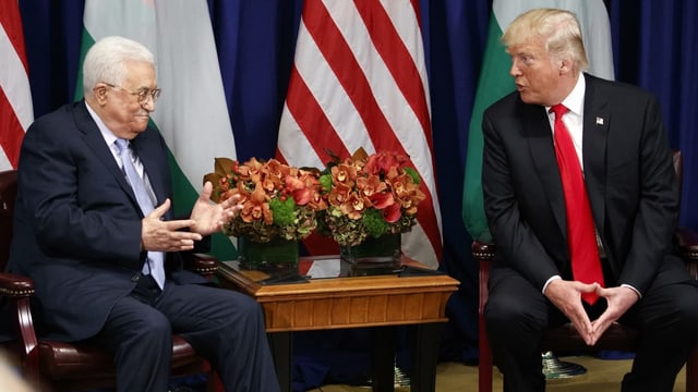Abbas und Trump im Weissen Haus Abbas und Trump im Weissen Haus