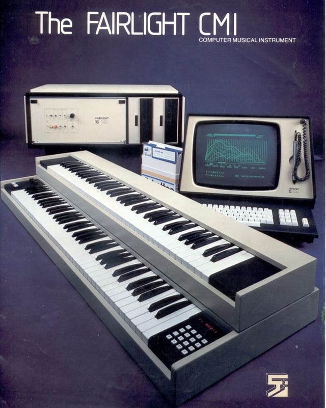 So wurde der Synthesizer und Sampler damals 1979 beworben. So wurde der Synthesizer und Sampler damals 1979 beworben.