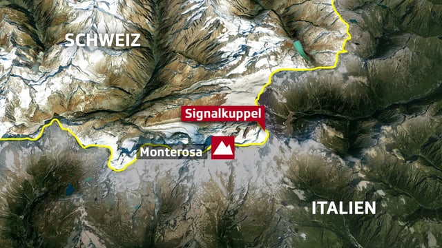 Karte von Monte Rosa Karte von Monte Rosa