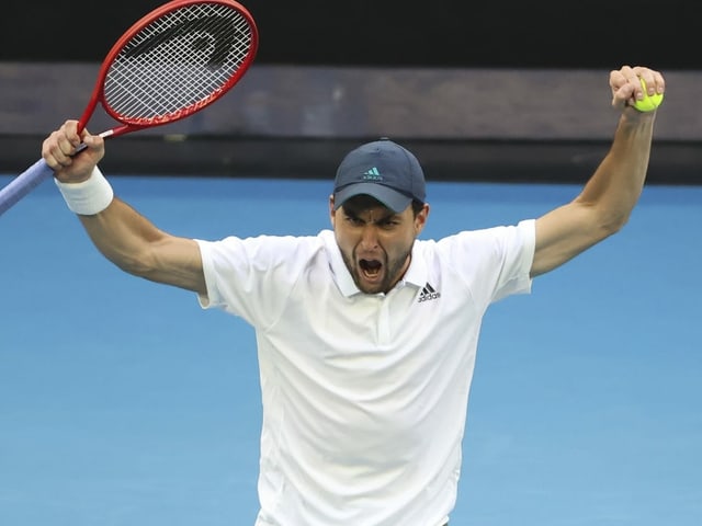 Aslan Karatsew schreit seine Freude heraus Aslan Karatsew schreit seine Freude heraus