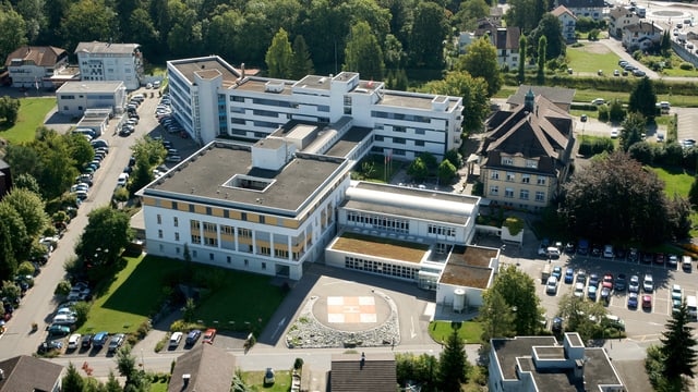 Das Spital Lachen aus der Luft. Das Spital Lachen aus der Luft.