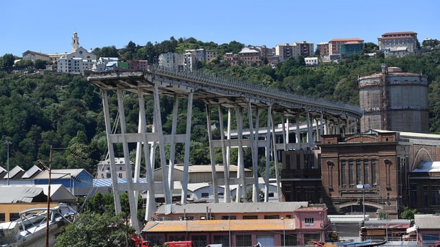 Eingestürzte Brücke in Genua Eingestürzte Brücke in Genua