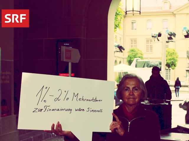 Person mit einer Sprechblase