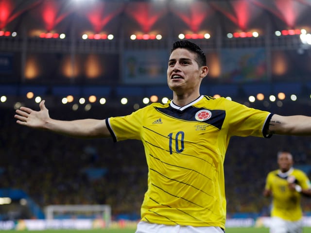 James Rodriguez bejubelt einen seiner Treffer mit ausgebreiteten Armen