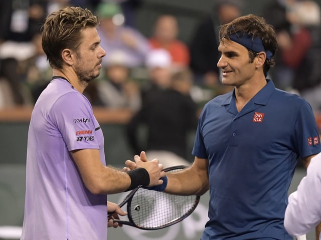 In Indian Wells schlug Federer heuer Wawrinka in 2 Sätzen. In Indian Wells schlug Federer heuer Wawrinka in 2 Sätzen.