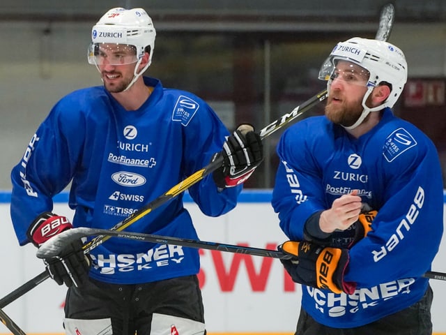 Roman Josi (links) und Yannick Weber im Training mit der Nati Roman Josi (links) und Yannick Weber im Training mit der Nati