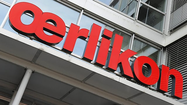 Schriftzug des Industriekonzerns OC Oerlikon Schriftzug des Industriekonzerns OC Oerlikon