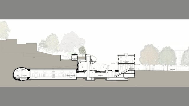 Plan Querschnitt erweiterter Bahnhof Plan Querschnitt erweiterter Bahnhof