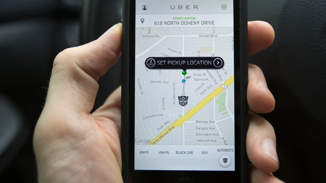 Handy eines Uber-Nutzers Handy eines Uber-Nutzers
