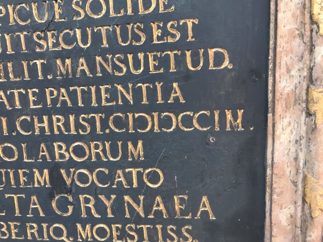 Der Fehler auf dem Epitaph. Der Fehler auf dem Epitaph.
