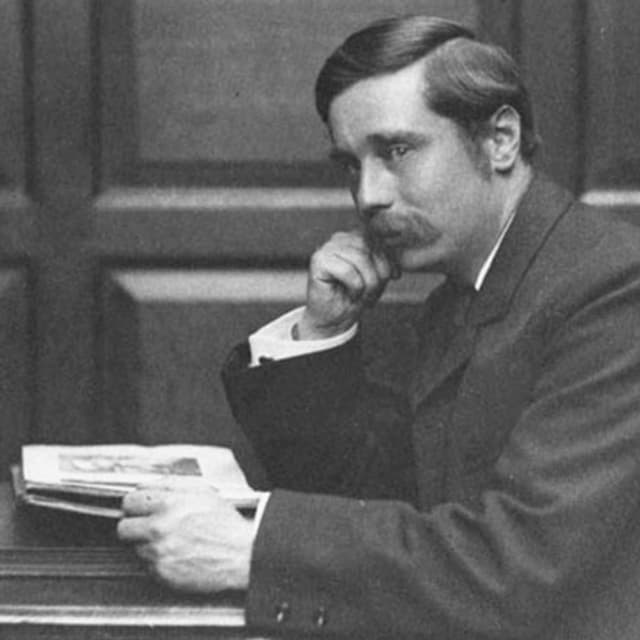H.G. Wells im Porträt. H.G. Wells im Porträt.