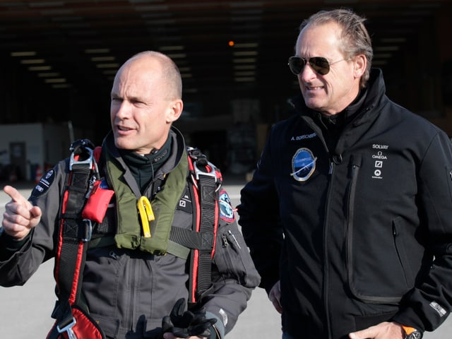 Bertrand Piccard (links) und André Borschberg (rechts)