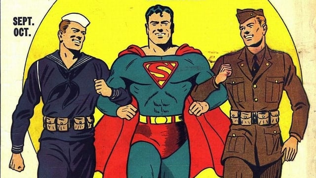 Superman mit Soldaten Superman mit Soldaten