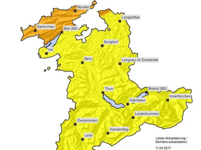Karte des Kantons Bern. Karte des Kantons Bern.