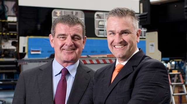 Peter Spuhler und Thomas Ahlburg. Peter Spuhler und Thomas Ahlburg.