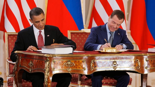 Obama und Medwedew