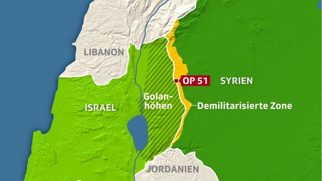 Karte zu den Golanhöhen Karte zu den Golanhöhen