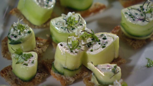 Gurken-Frischkäse-Rollen Gurken-Frischkäse-Rollen
