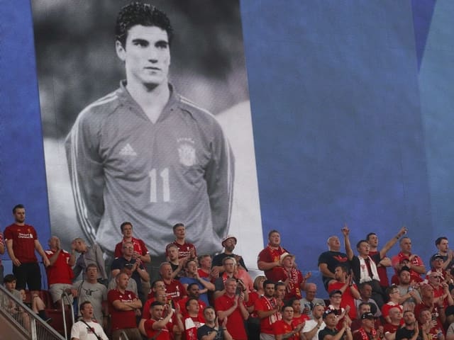 Jose Antonio Reyes auf einem Fanplakat Jose Antonio Reyes auf einem Fanplakat
