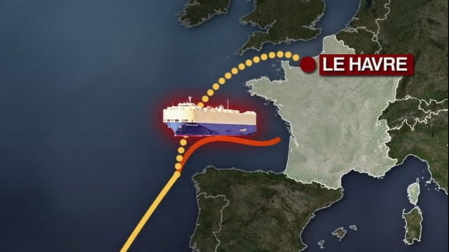 Die Route des Schiffs. Die Route des Schiffs.