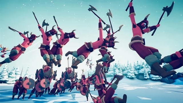 Rote Berserker fliegen durch die Luft. Rote Berserker fliegen durch die Luft.