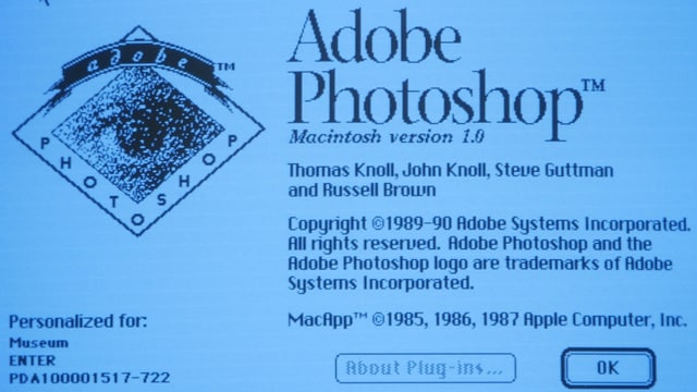 «Sing hallelujah!»: Photoshop 1.0 - der Startbildschirm. «Sing hallelujah!»: Photoshop 1.0 - der Startbildschirm.