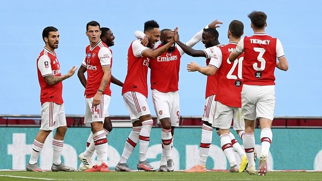 Xhaka mit Arsenal im FA-Cup-Final