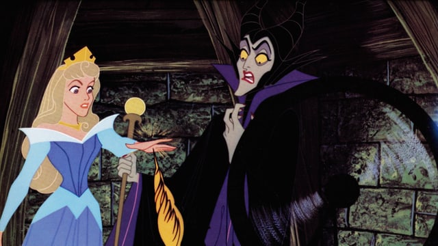Maleficent und Dornröschen im Zeichentrick-Klassiker «Sleeping Beauty» (1959). Maleficent und Dornröschen im Zeichentrick-Klassiker «Sleeping Beauty» (1959).
