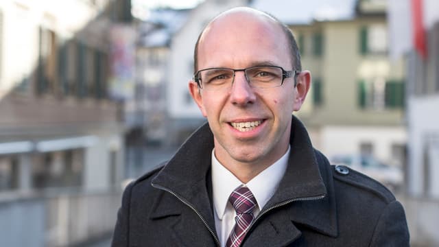 Porträt des Obwaldner CVP-Regierungsrats Christoph Amstad. Porträt des Obwaldner CVP-Regierungsrats Christoph Amstad.